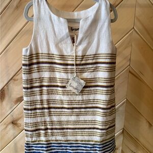 NWT Lemlem White Linen Stripe Tunic Dress